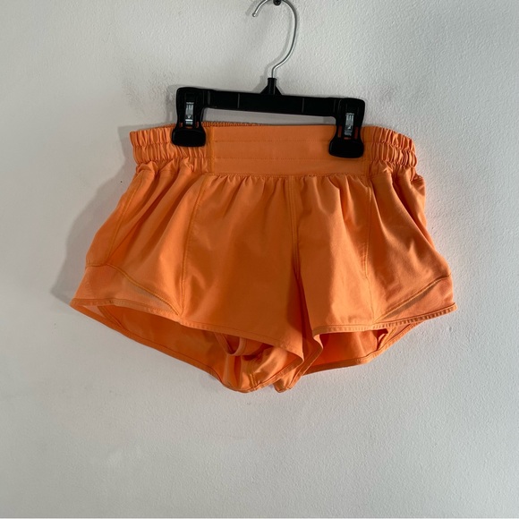lululemon athletica Pants - Lululemon Hotty Hot Low Rise Lined Athletic Shorts 2.5” Orange Soda 4 W7AUSR